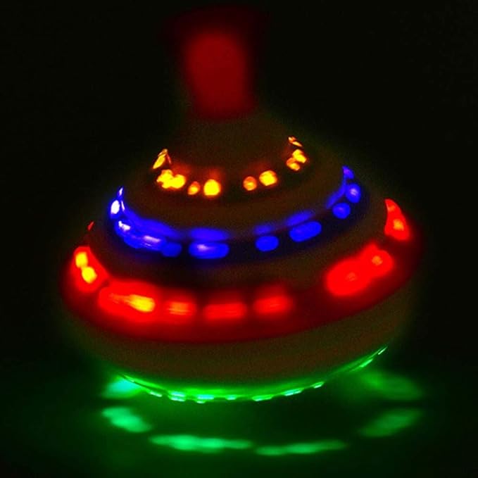PATKAW Musical Spinning Top for Kids with LED Lights and Music, Light Up Spinning Toy for Toddlers, Interactive Sensory Gyroscope for Birthday Party Favors