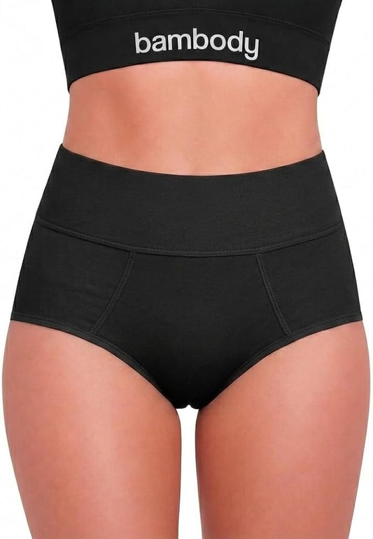 Bambody Absorbent Period Panties - Bamboo Rayon - Leakproof Period Underwear for Women and Teens - All-Day Long Protection