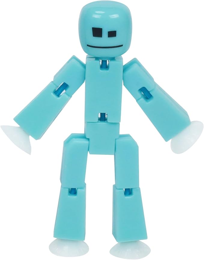 Zing StikBot Single Pack - Includes 1 StikBot - Collectible Action Figures and Accessories, Stop Motion Animation, Ages 4 and Up (Ice Blue)