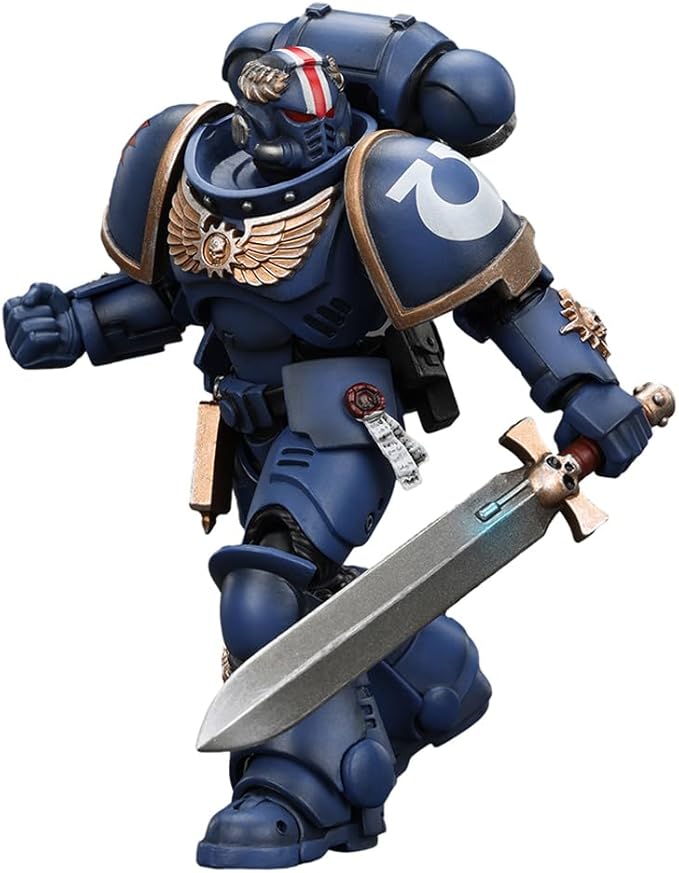 JOYTOY 1/18 Action Figure Warhammer 40,000 Ultramarines Primaris Lieutenant Argaranthe Collection Model Birthday Gifts New Version