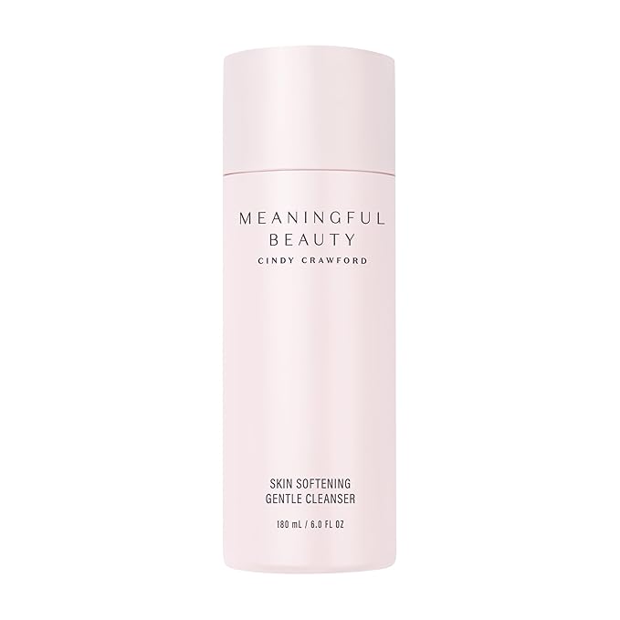 Meaningful Beauty Skin Softening Gentle Cleanser, Non-Foaming Face Wash Cream for Hydration and Smoothness, Anti-Aging Skincare Facial Cleanser for Women with All Skin Types, Fragrance Free, 6 Fl Oz