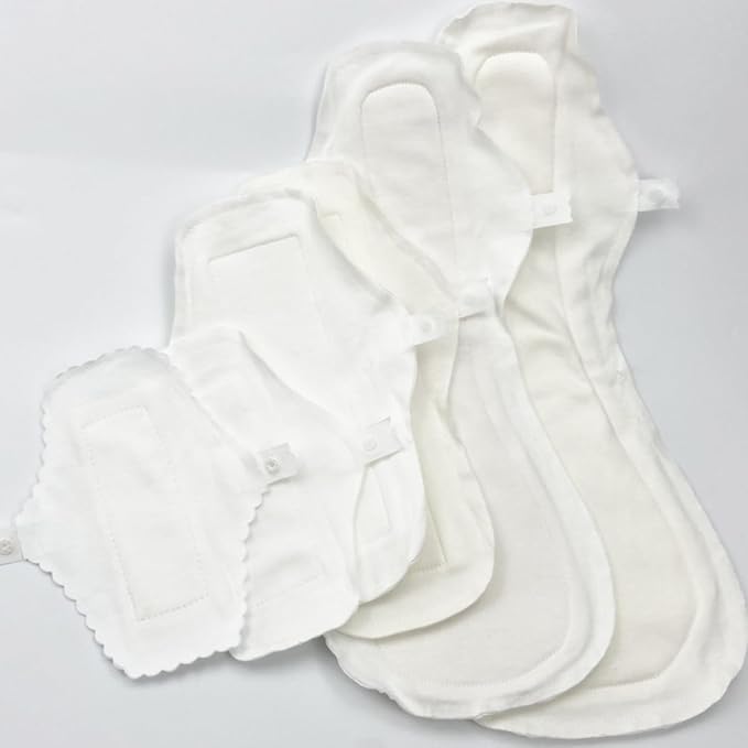 Reusable Waterproof Menstrual Pads Cloth Sanitary Napkins 3Pcs Set 180Mm Washable Cotton Pads Leakproof Panty Liners for Women Period Care