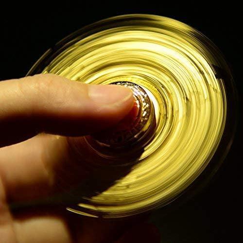 Golden Sphere Fidget Spinner Toy for Adults Kids, Magic Orb Hand Finger Spinners Toy, Cool Metal Fidget Toys EDC Fingertip Gyro, Desk Toy Fidgeting Novelty Gift for Boys Girls(Gold)