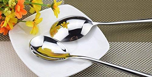 Miupoo Korean Soup Spoons Stainless Steel Long Handle Tablespoon Pack of 5