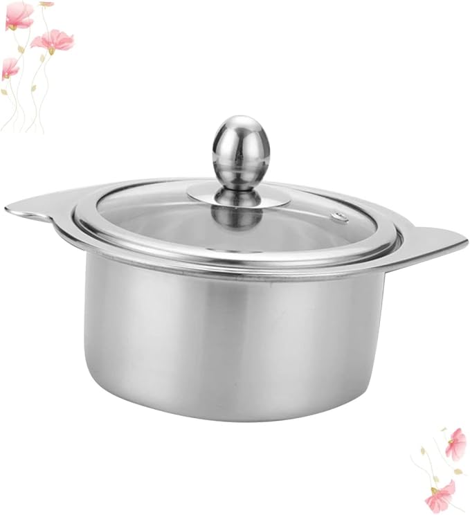 1pc Stainless Steel Hot Pot for Induction Cooker Lid Food-grade Material Design for Dining and