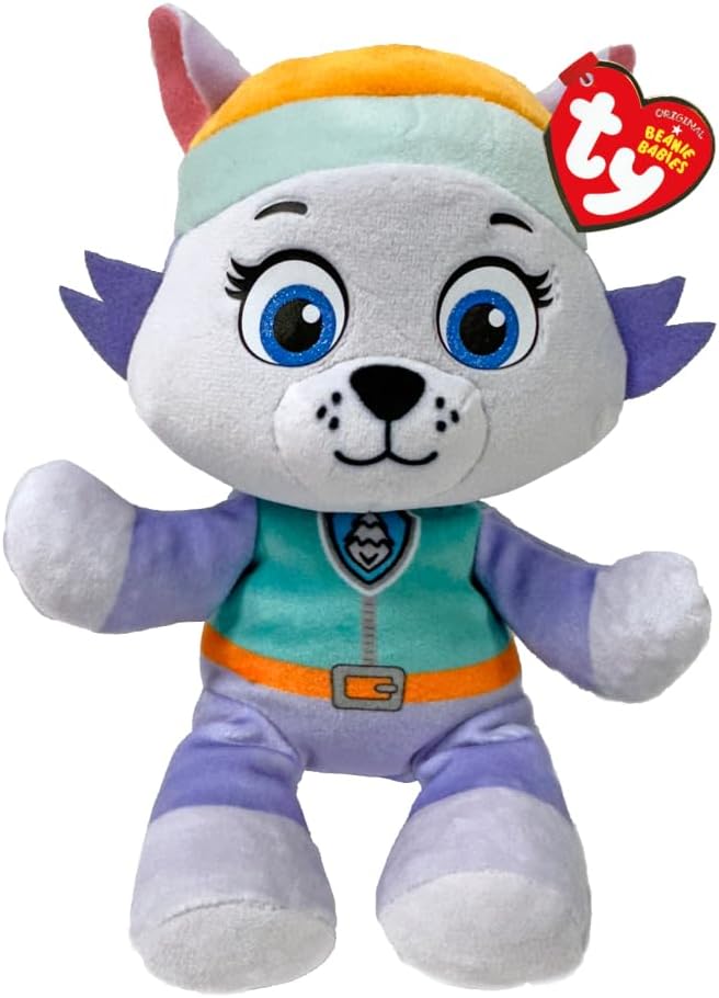 Ty - Paw Patrol Collection, Everest, All The Heroes of The Puppy Team in Floppy Version, Soft Plush to Collect, Gift Idea for Young and Old - 20 cm - T44015