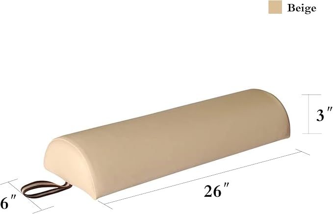 Master Massage 6" Half Round Bolster - Cream