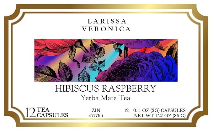 Hibiscus Raspberry Yerba Mate Tea (Single Serve K-Cup Pods) (12 pods, ZIN: 577766) - 3 Pack