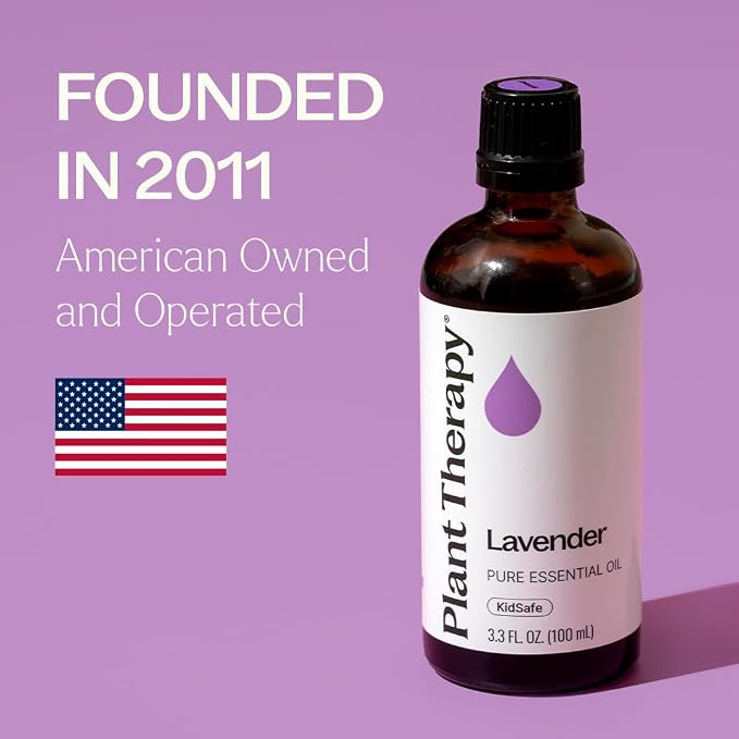 Plant Therapy Lavender Essential Oil 100% Pure, Undiluted, Therapeutic Grade, Aromatherapy Diffuser for Relaxation and Body Care, Healthy Skin and Hair, 10 mL (1/3 oz)