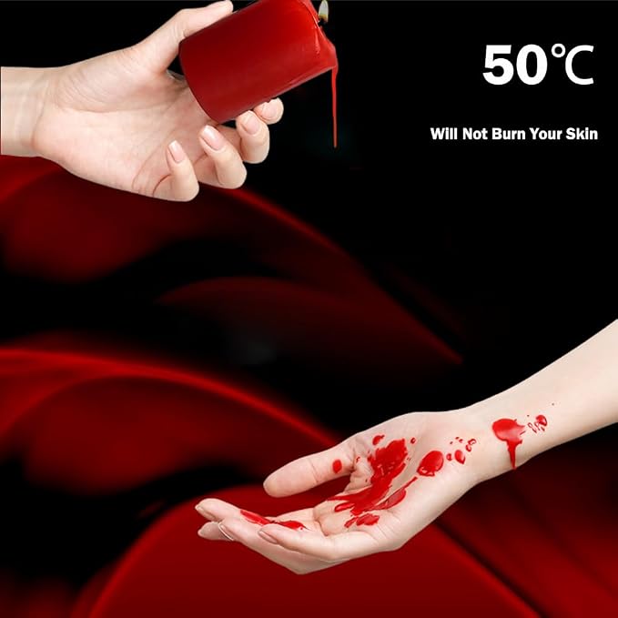 Low Temperature Candles, Wax Play Candles, Romantic Dripping Candle for Valentines, Couples, Weddings, Home Decor-2Pack, Black and Red