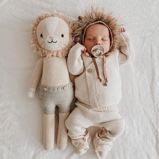 cuddle + kind Sawyer The Lion Little 13" Hand-Knit Doll – 1 Doll = 10 Meals, Fair Trade, Heirloom Quality, Handcrafted in Peru, 100% Cotton Yarn