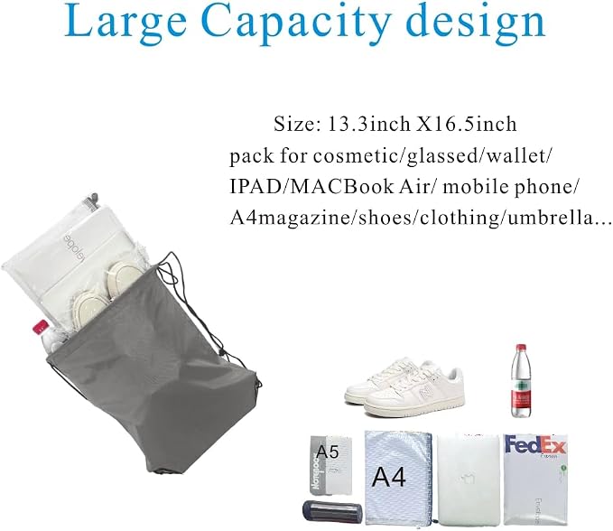 Drawstring Backpack Bulk 24Pcs Draw String Backpack Bags DIY Gym Sports Traveling Yoga Cinch Bag Sackpack Drawstring(grey)