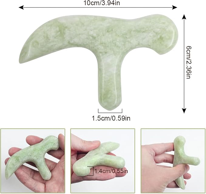 Ewin24 Natural Jade Foot Massager Acupuncture Point Massage Foot Care Therapeutic Relief Tool