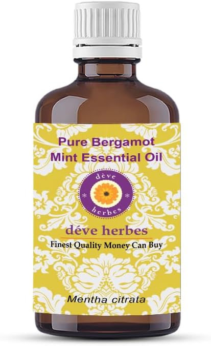 Deve Herbes Pure Bergamot Mint Essential Oil (Mentha citrata) Steam Distilled 50ml (1.69 oz)