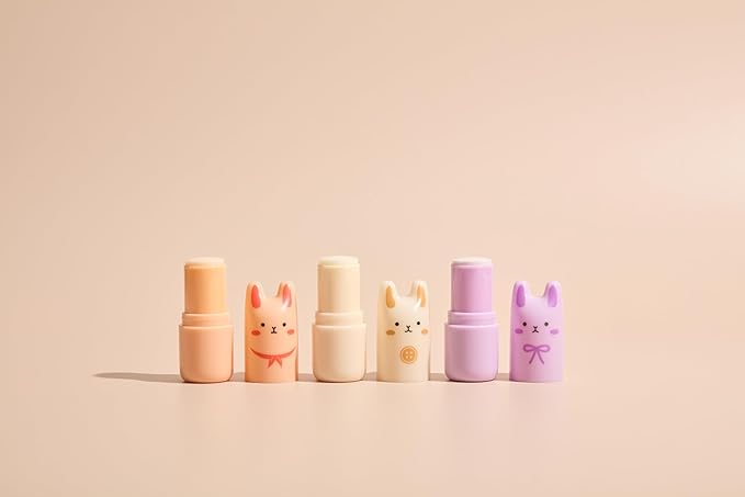 TONYMOLY Pocket Bunny Perfume Bar Stick Set – Long Lasting Solid Fragrance Balm for Women – Cute Korean Travel Size Perfume Trio – Portable On-The-Go 3-Pack Gift Set