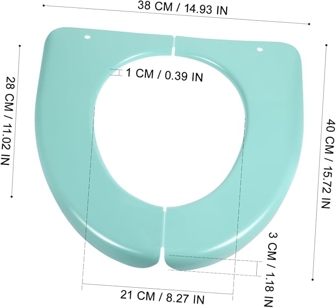 BESTYASH 1Pc Folding Portable Toilet Training Seat Cover Lightweight Durable Plastic Cushion Pad for Home Travel Use for Adult Potty Training Nordic Green