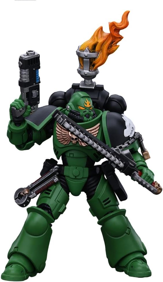 JOYTOY Action Figure 1/18 Warhammer 40,000 Salamanders Intercessors Sergeant Tsek'gan Collection Model Birthday Gifts 4.8 Inches