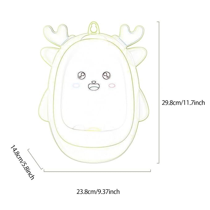 Milageto Dinosaur Potty Trainer Urinal Standing Potty, Cartoon Portable Urinals Toilet Training Hanging Pee Trainer for Child Toddlers, Blue
