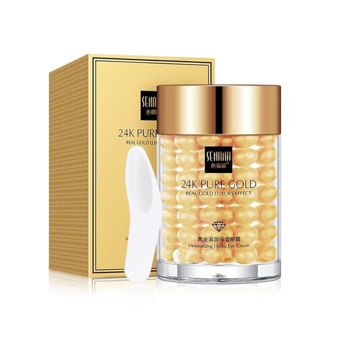 24K Gold Eye Cream For Deep Hydrating, Anti-Aging Gold Eye Cream Eye Treatment Creams For Dark Circles And Puffiness,Moisturizing Gold Cream Lifting Eye SENANA (3 PACKS)