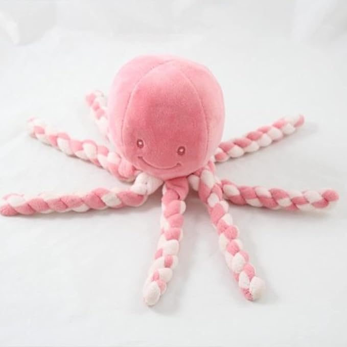 Nattou Octopus Soft Toy, for Newborns and Premature Babies, 23 cm, Pink, 878715
