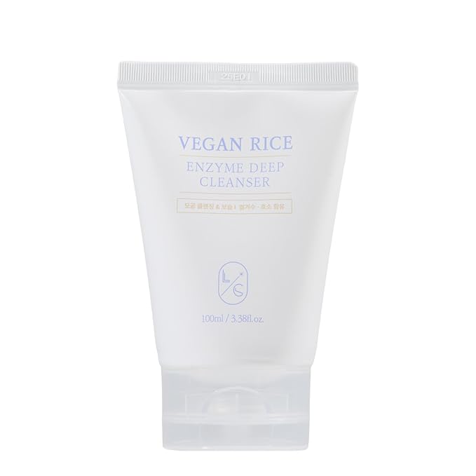 LICORNE Vegan Rice Enzyme Deep Cleanser – Enzyme Foaming Cleanser, Korean Face Wash, Gentle Facial Cleanser with Rice Bran Extract, Hydrating Daily Face Wash for Smooth Skin