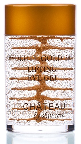 Absolute Gold 24K Lifting Eye Gel - 24 KARAT GOLD, SILK PEPTIDES and HYALURONIC ACID. 1 fl.oz-30 ml. (Fragrance Free, Cruelty Free, Paraben Free, Petroleum Free.)