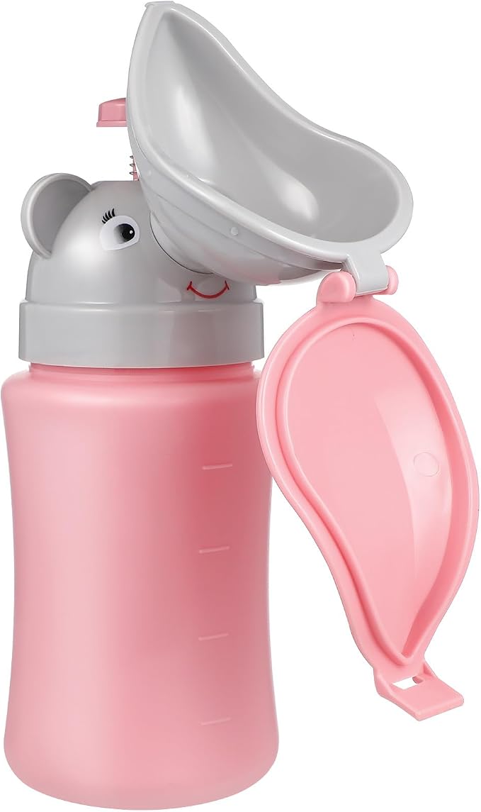 Potty Urinal Emergency Toilet Portable Elephant Pee Cup for Potty Training for Baby Child Girl for Toddlers and Camping Car Travel