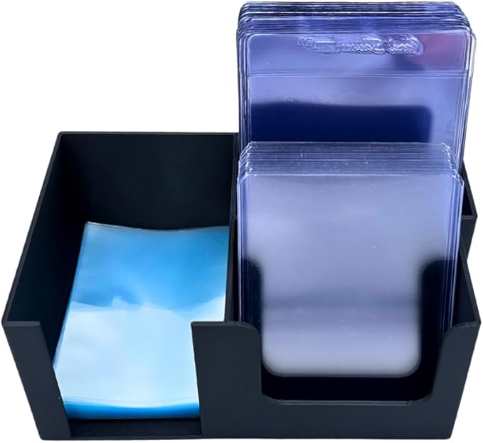 EnderToys CardCare Deluxe (Black) - Toploader Dispenser - Penny Sleeve Holder