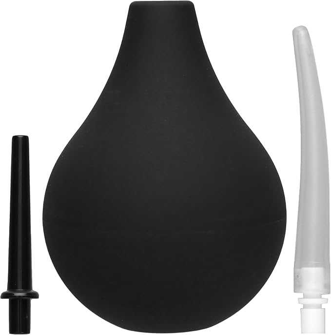 Flents Rectal Syringe, Reusable Bulb Enema Kit with Comfort Tip, Black | Soft-Tip Design Support Comfortable Personal Care, Easy-To-Clean Construction with Durable Medical-Grade Rubber, Repeated Use