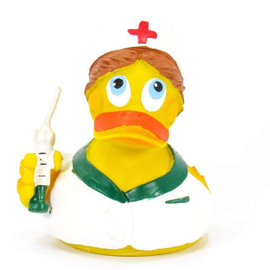 Nurse Rubber Duck Bath Toy | All Natural, Organic, Eco Friendly, Squeaker | Imported from Barcelona, Spain