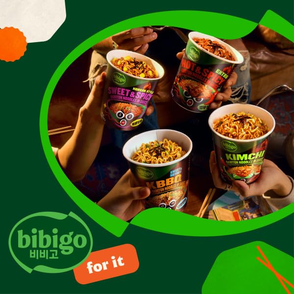Bibigo Ramyun Ramen Noodles, Korean BBQ Sweet & Savory, 3.45 Ounce (Pack of 1)