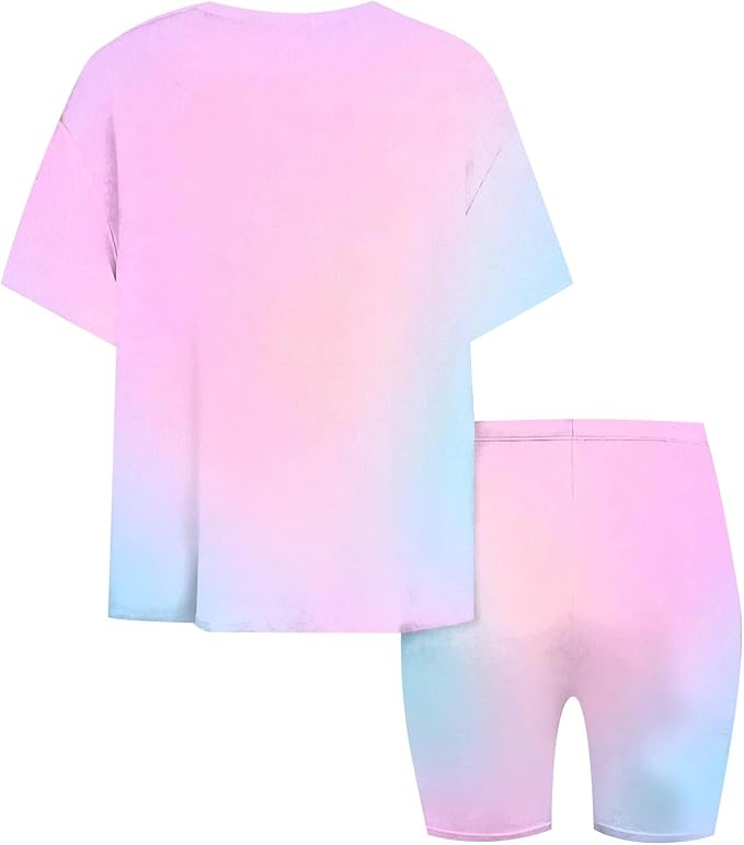 K-POP DEM0N Hunters Outfits for Girls, 2 Piece T-Shirts and Apparel Sets Birthday Gift