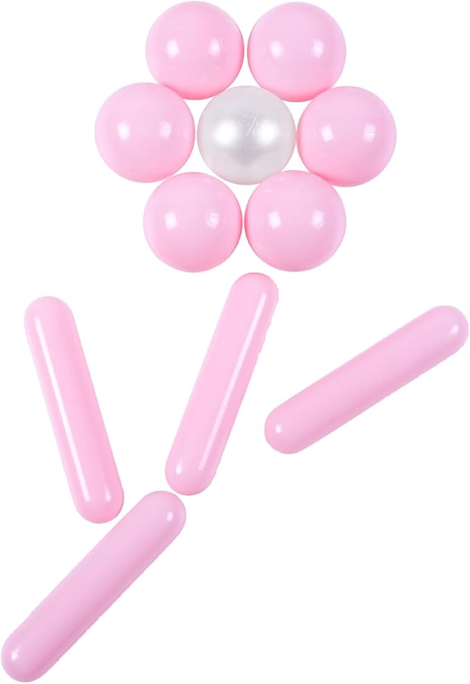 STARBOLO Ball Pit Balls for Toddlers - Macaron Ball Pit Balls, 4 Shapes Crush Proof Plastic Toy Balls for Toddlers Ball Pits, Ball Pit Play Tent, Baby Pool Water Toys,500pcs