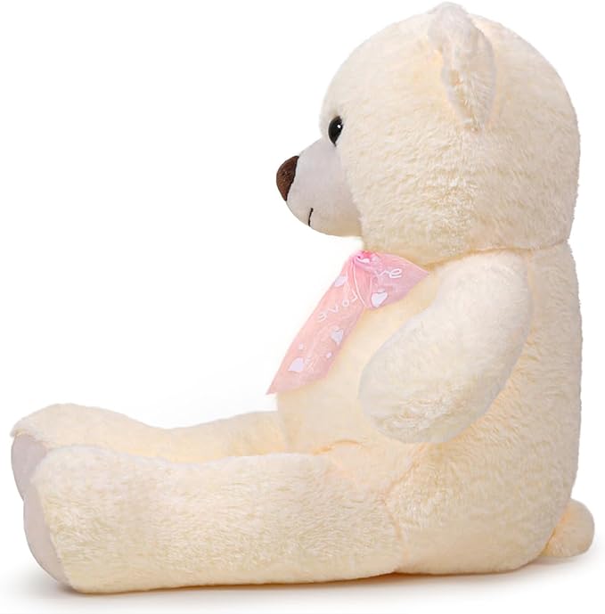 Teddy Bear Stuffed Animal 16'' Small Teddy Bear Plush Toy Gift for Valentine Christmas Birthday White