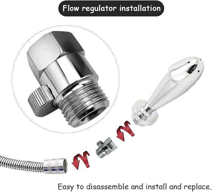 Shower Douche Enema Kit , 5 Hole Shower Douche Cleansing System,Regulator and 59inch Hose