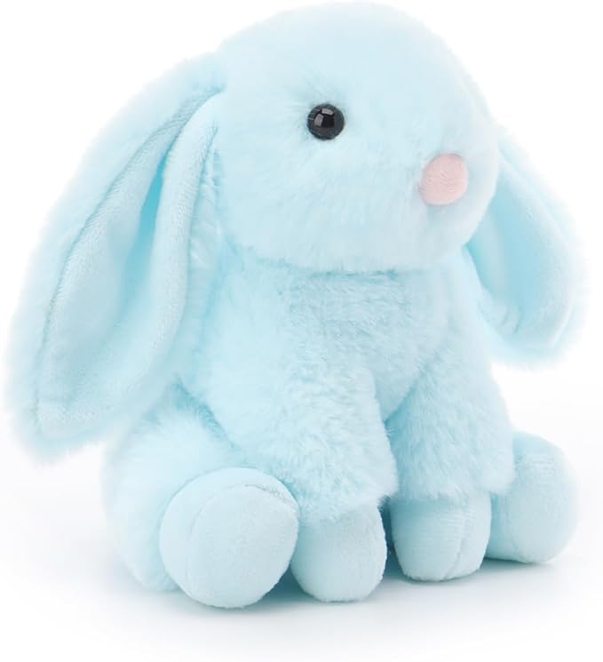 Apricot Lamb Sky Blue Bunny Stuffed Animals for Kids, Soft Cute Plush Toys for Baby Girl and Boy, 6 Inches