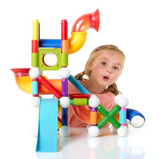 SmartMax Mega Ball Run STEM Magnetic Discovery Building and Ball Run Set Featuring Safe, Extra-Strong, Oversized Building Pieces for Ages 3+