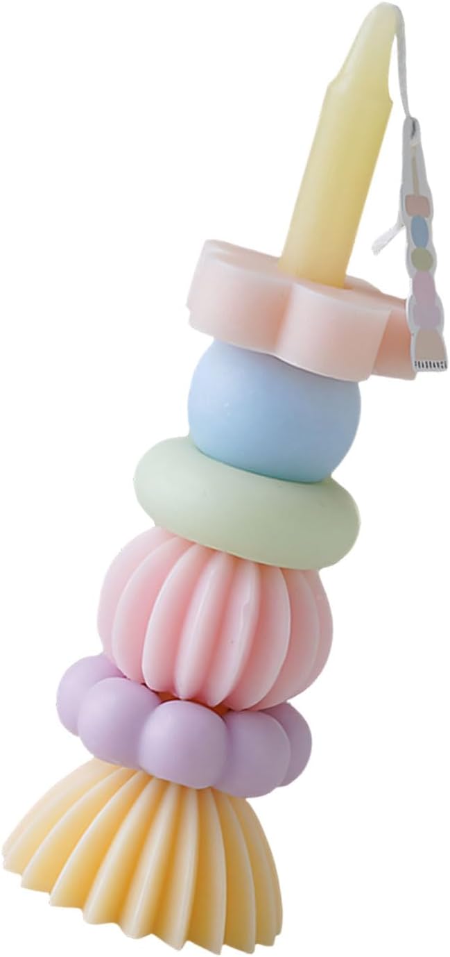Creative Rainbow Stacking Scented Candle Soybean Waxes Air Freshener Candle for Home Relaxation Aromatherapies