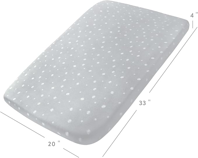 Stretchy Bassinet Sheets 2 Pack 33" x 20"-Fit for Mika Micky, Baby Delight, Dream On Me, ANGELBLISS, Papablic, Koola/KoolerThings, AMKE, Nordmiex 3 in 1,Maxi-COSI Bassinet Bedside Sleeper, Ultra Soft