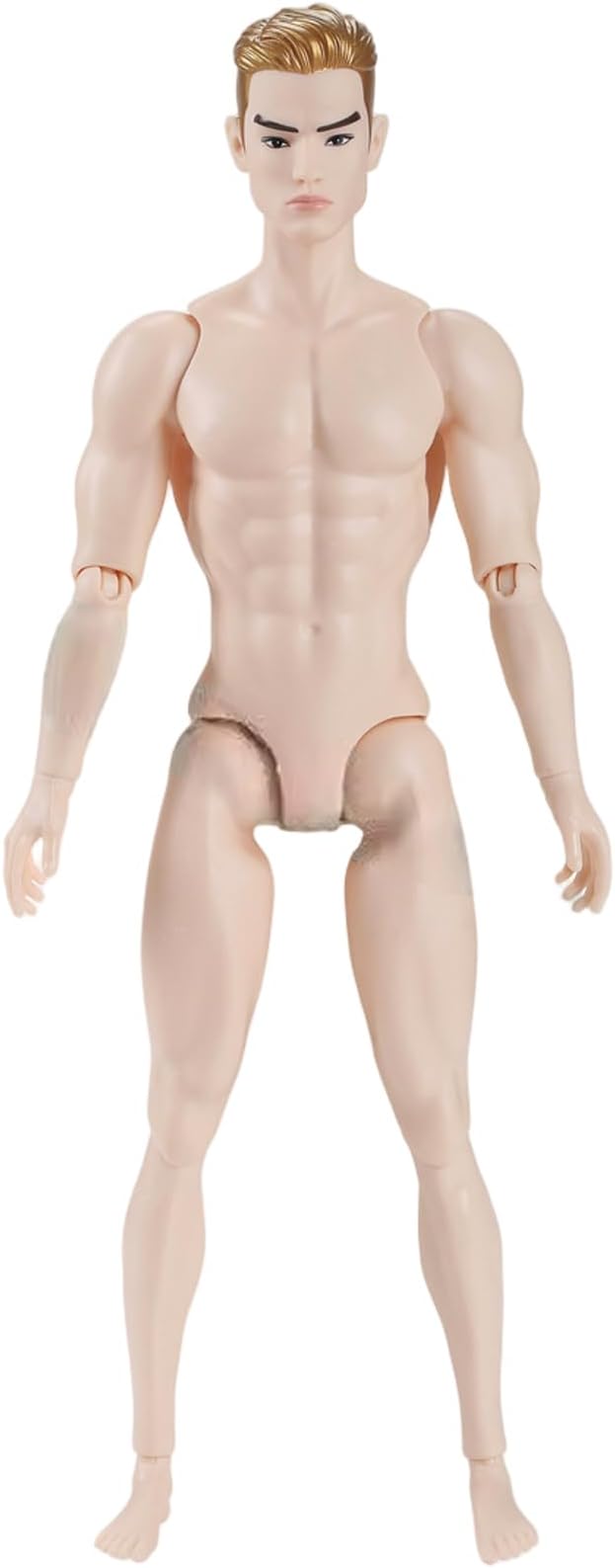 1/6 Scale Action Figure Multi Jointed Posable Male Muscular Action Figure Body with Head for Display Doll Collection, White Body Custom Figures Blank