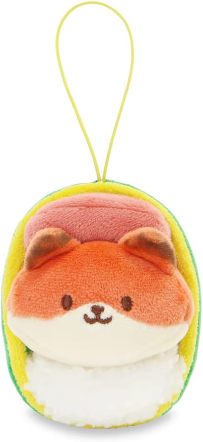 Anirollz Stuffed Animal Plush Keychain - Official SPAM Musubi Plush Toy |Soft, Squishy, Warm, Cute, Comfort, Safe| Pillow with Fox - Birthday Deco Graduation Gift 4" Foxiroll