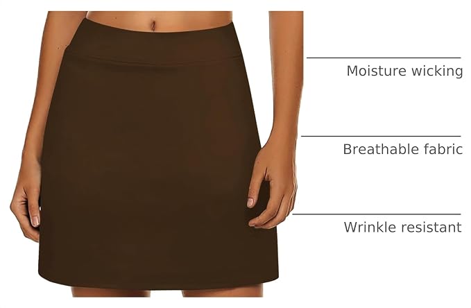 Ekouaer Women's Active Performance Skort Lightweight Skirt for Golf Tennis | Built-in Shorts, A Line, High Waisted, Tummy Control, Pickleball, Running, Workout, Sports, Skorts for Woman