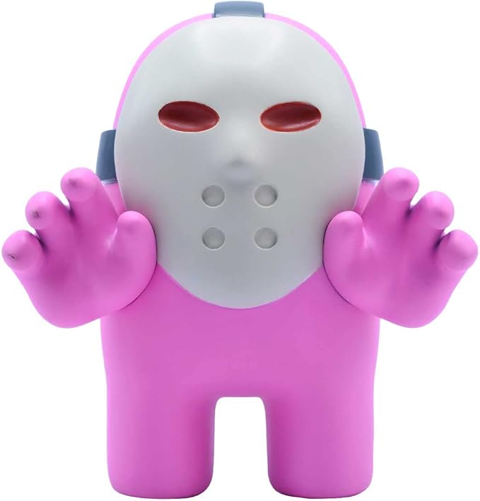Among Us Series 2 7″ Pink Crewmate with Hockey Mask – Official Just Toys Collectible Figure