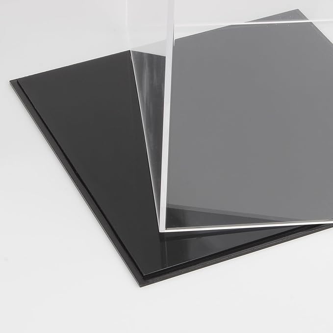 Fully Assembled Acrylic Display Case with Black Base, Clear Cube Dustproof Acrylic Display Box for Collectibles, Alternative Glass Case with Black Stand for Display, 6x6x6Inch