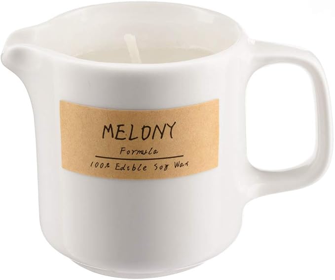 MELONY Soy Massage Oil Candle, Honeysuckle Galbanum, 2.82 OZ / 80G | Intensive Skin Treatment, Almond Oil, Shea Butter & Cocoa Butter, Nourishing, Massage & Moisturise