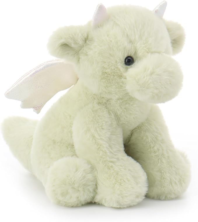 Apricot Lamb Matcha Dragon Stuffed Animals for Kids, Soft Cute Plush Toys for Baby Girl and Boy, 7.9 Inches