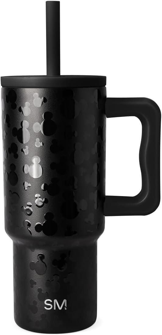 Simple Modern Disney Kids 24 oz Tumbler with Handle and Silicone Straw Lid | Spill Proof and Leak Resistant | Reusable Stainless Steel Bottle | Gift Kids Boys Girls | Trek Collection | Iconic Mickey