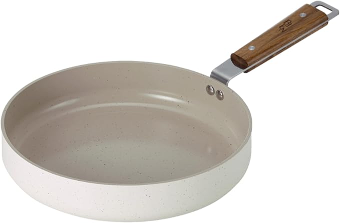 Neoflam Bien 9.5" Nonstick Ceramic Frying Pan with Wooden Handle, Induction Skillet for Healthy Cooking, Stir Fry & Omelet Egg Pan, Kitchen Essential Cookware, Made in Korea (24cm)