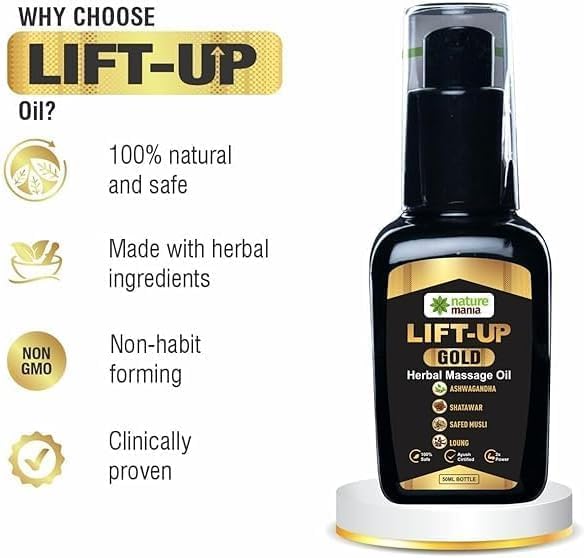 Lift Up Oil for Men | Massage Oil for Men 50 Ml | Pack of 1 | 100% Pure & Natural | Gold Oil
