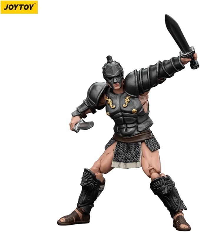 JOYTOY 1/18 Strife Roman Gladiator Dimachaerus Gladiator Collector's Edition Action Figure-4.25in